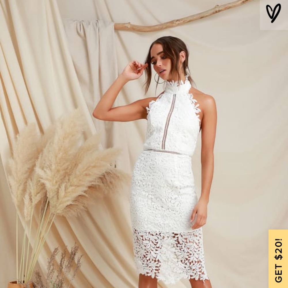 Brides💍 White Lace Midi🤍Perfect for brides